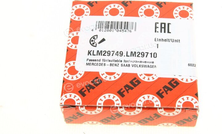 FAG KLM29749.LM29710