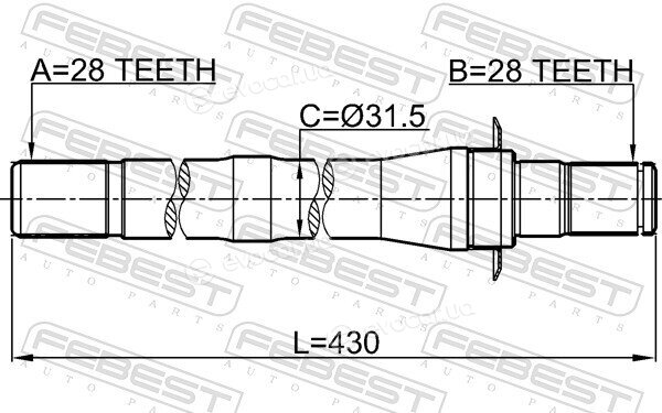 Febest 1212-CM10AT4WD