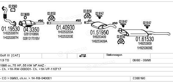 MTS C380190002993