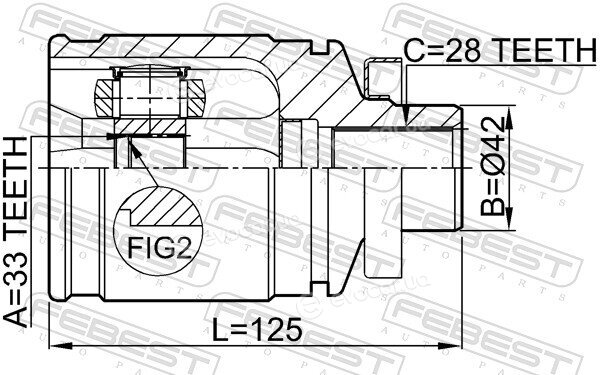 Febest 0411-CU20RH