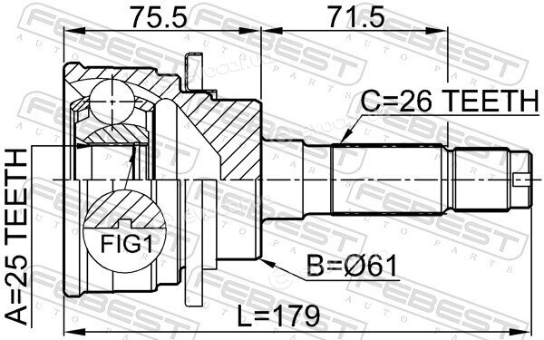 Febest 0510-B25