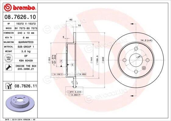 Brembo 08.7626.11