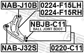 Febest 0224-F15LH