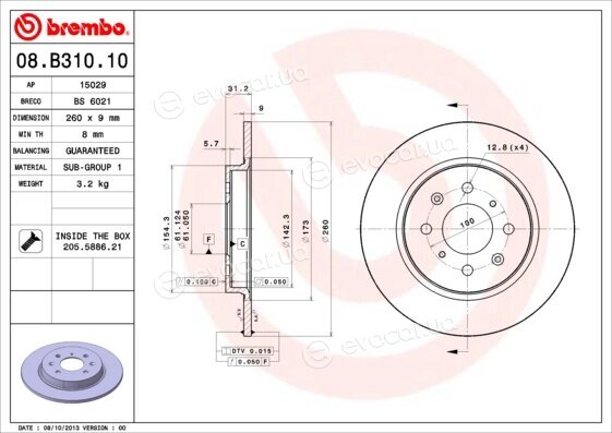 Brembo 08.B310.10