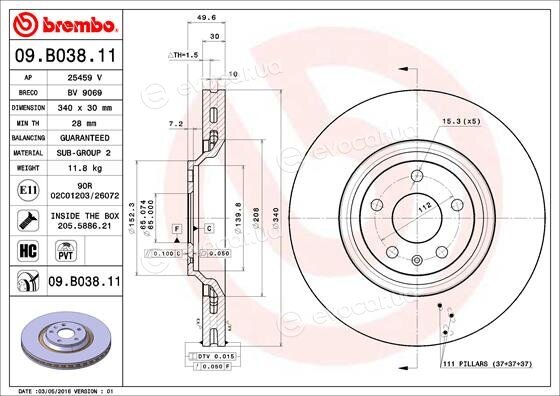 Brembo 09.B038.11