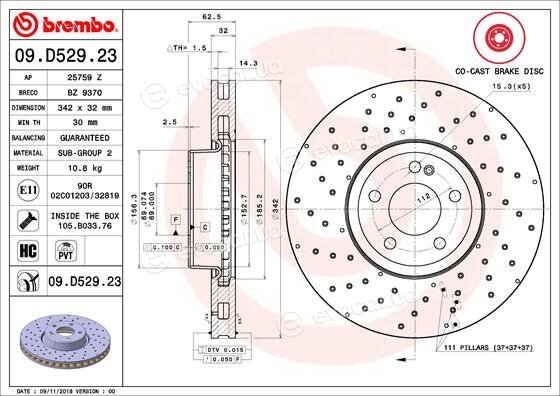 Brembo 09.D529.23