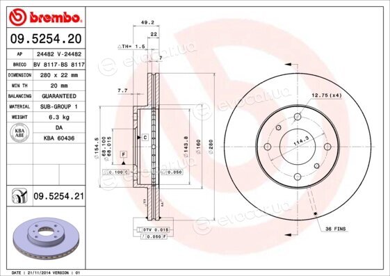 Brembo 09.5254.20