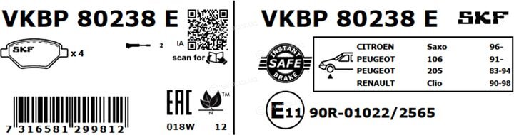 SKF VKBP 80238 E