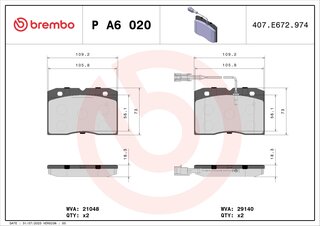 Brembo P A6 020