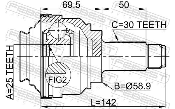 Febest 1910-X5RR