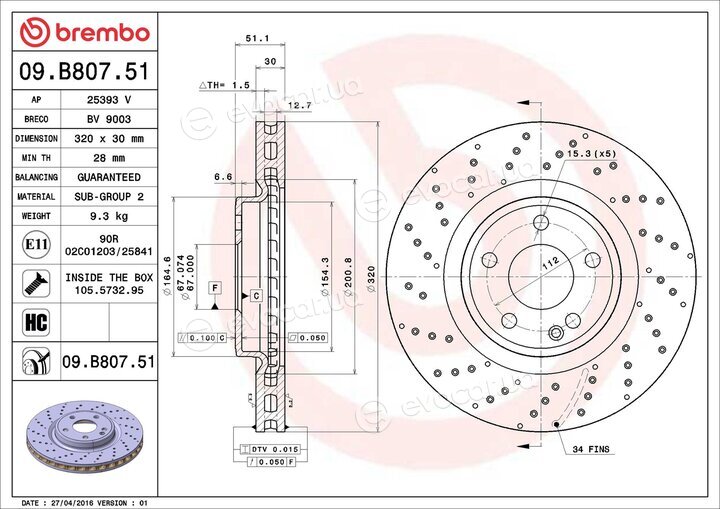 Brembo 09.B807.51