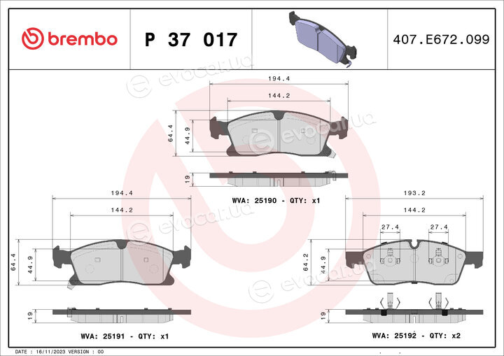 Brembo P37017X