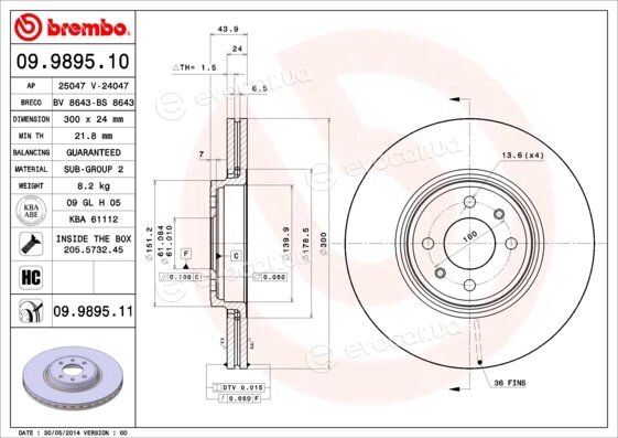 Brembo 09.9895.10