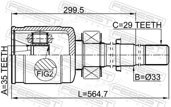 Febest 0211-R52VQ35RH