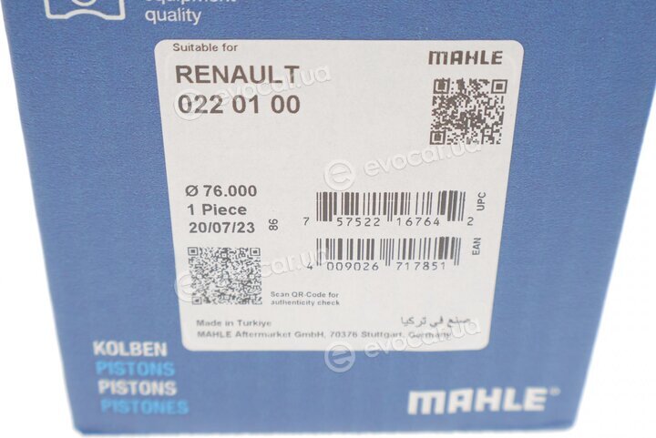 Mahle 022 01 00