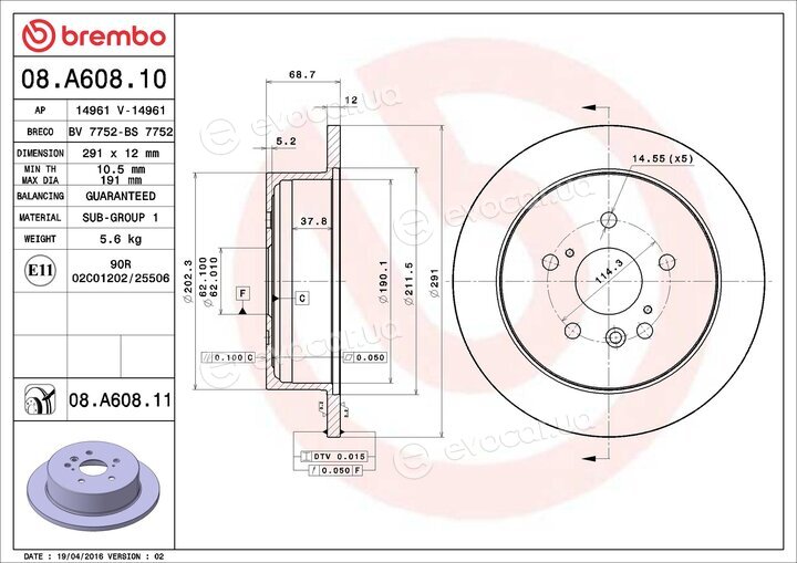Brembo 08.A608.11