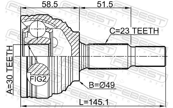 Febest 0210-G15RA