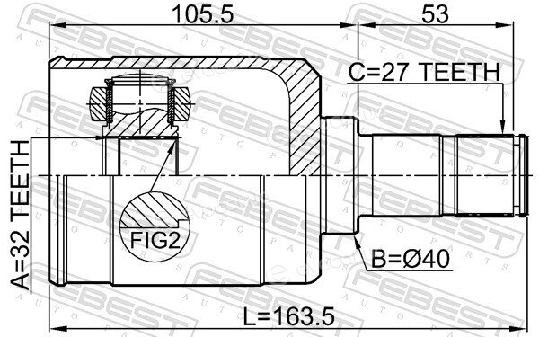 Febest 0311-RW24LH