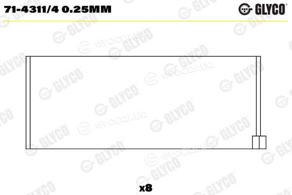 Glyco 71-4311/4 0.25mm