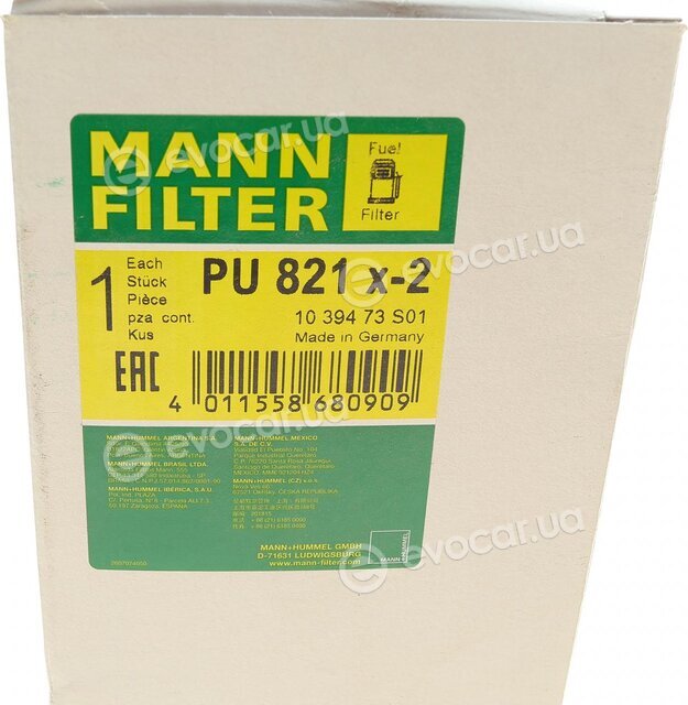 Mann PU 821 x-2