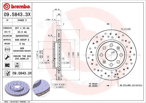 Brembo 09.5843.3X