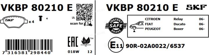 SKF VKBP 80210 E