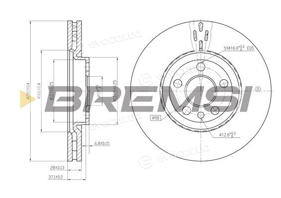 Bremsi CD7165V
