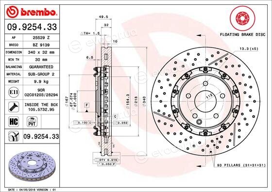 Brembo 09.9254.33