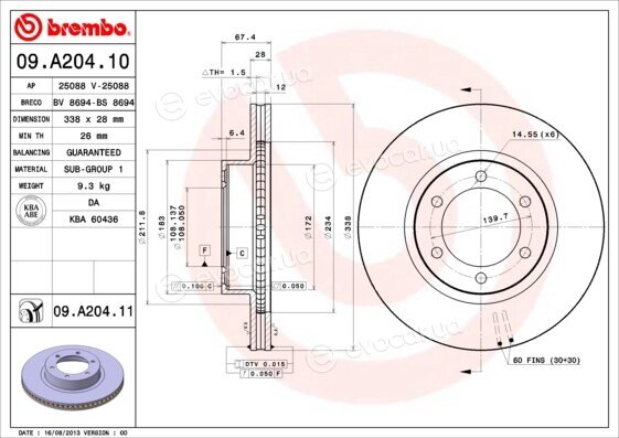 Brembo 09.A204.11