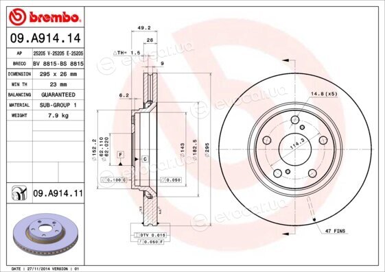 Brembo 09.A914.11