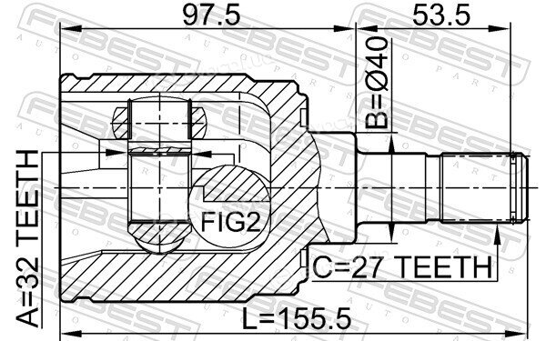 Febest 0311-CRVMTRH