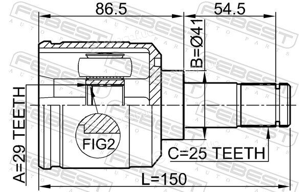 Febest 0411-CS13RH