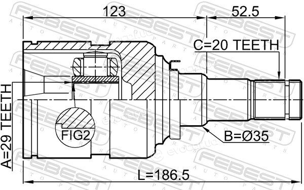 Febest 0111-ZZE132LH