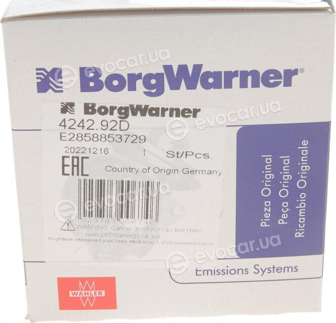 Wahler / BorgWarner 4242.92D