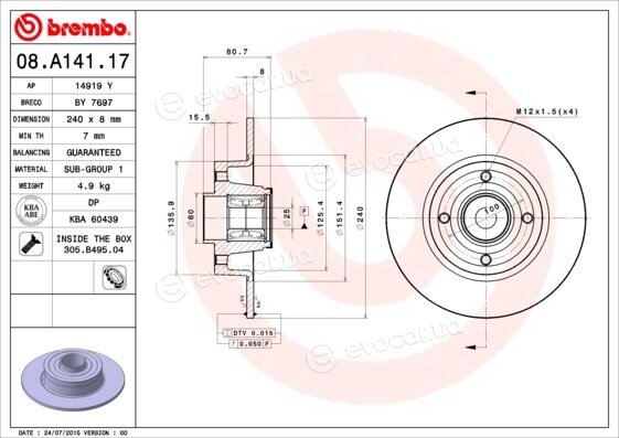 Brembo 08.A141.17