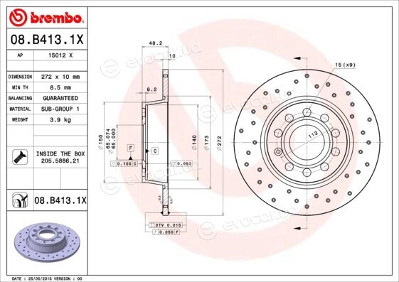 Brembo 08.B413.1X