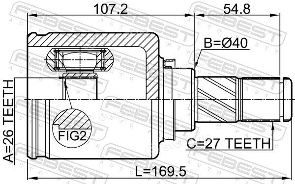 Febest 0211-T32CVTLH