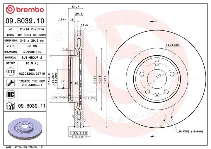 Brembo 09.B039.11