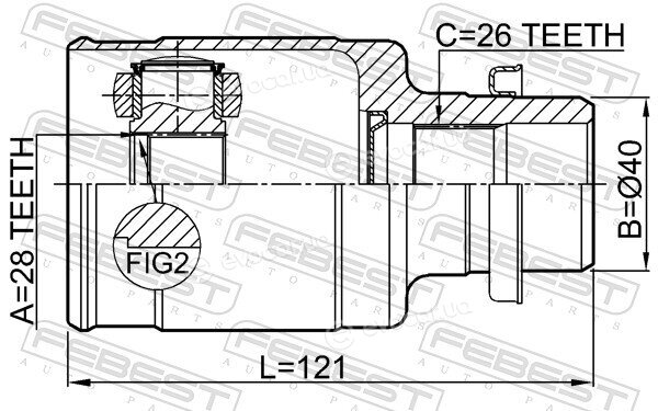 Febest 0711-AZG413RH