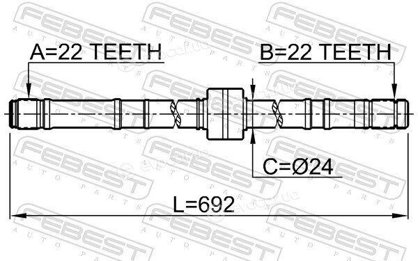 Febest 0212-P10RH