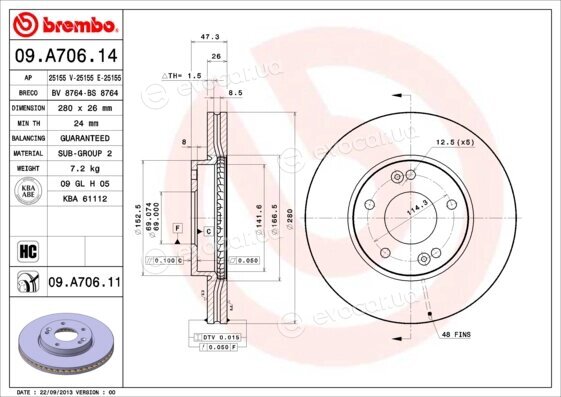 Brembo 09.A706.11