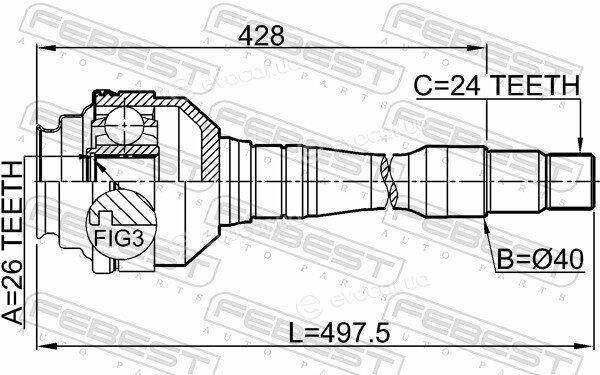 Febest 0111-MCV20RH