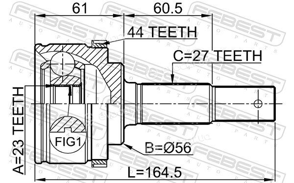 Febest 0210-P12QG18A44