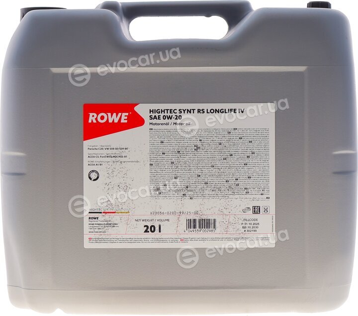 Rowe 20036-0200-99