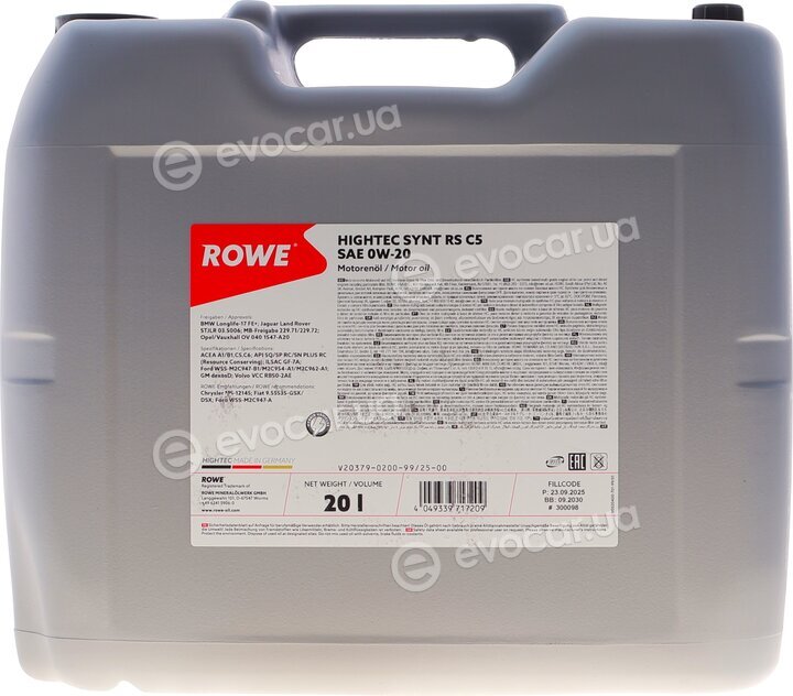 Rowe 20379-0200-99