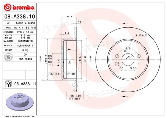 Brembo 08.A338.11