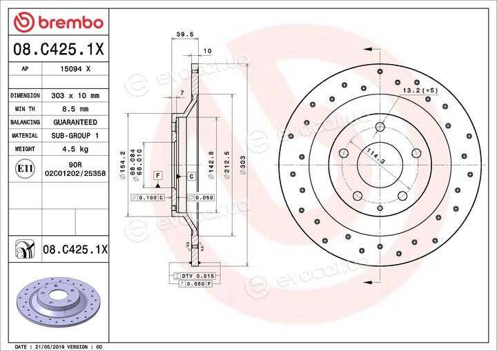 Brembo 08.C425.1X