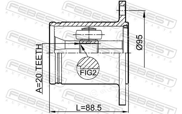 Febest 0111-MHU38R