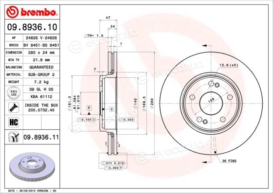 Brembo 09.8936.11