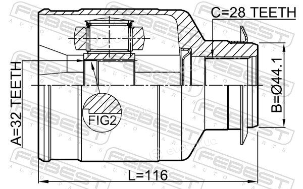 Febest 2211-D9A64WRH